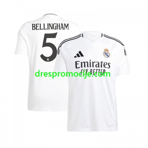 Real Madrid Jude Bellingham 5 Dres Domaći 2024/2025 Kratkih Rukava Real Madrid Jude Bellingham 5 Dres Domaći 2024/2025 Kratkih Rukava